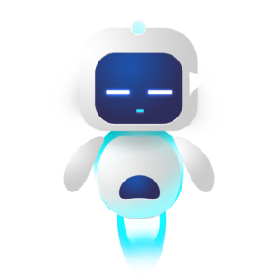 Small white robot.