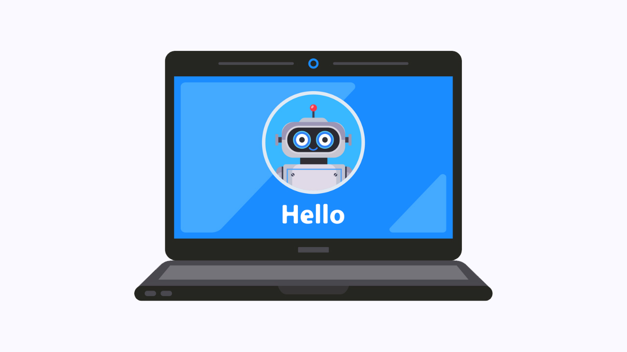 AI Robot says Hello to the recruiter.